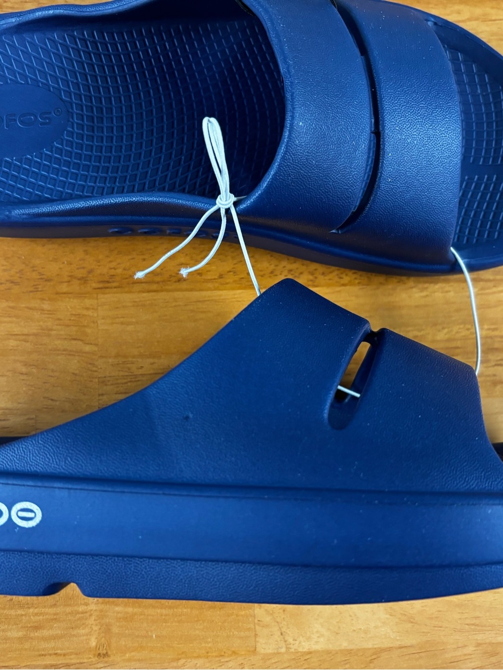 OOFOS Ooahh Navy Blue Slide Sandals Comfort Slip On Women’s 8, Men’s 6 - Picture 4 of 12